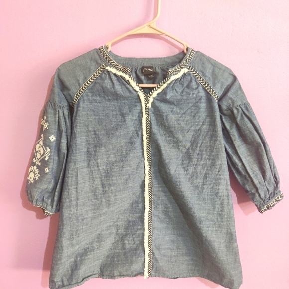 #192 Art Class Blue Long Sleeve Dress For Girls - Picture 1 of 3